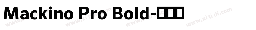 Mackino Pro Bold字体转换